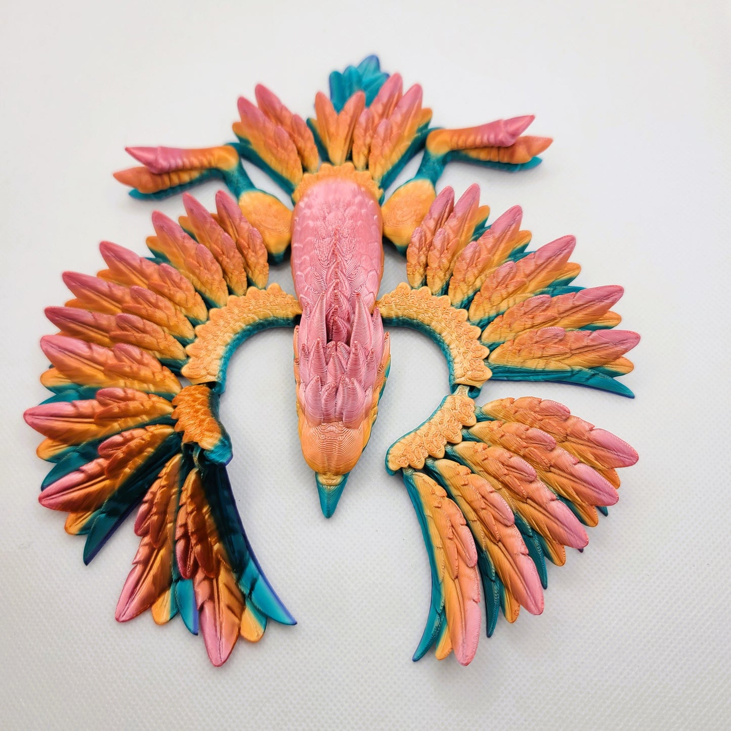 Flexible Phoenix toy - Articulated figurine - Sustainable bio-plastic - Gift - Present - 3D Printed - 14 colour options