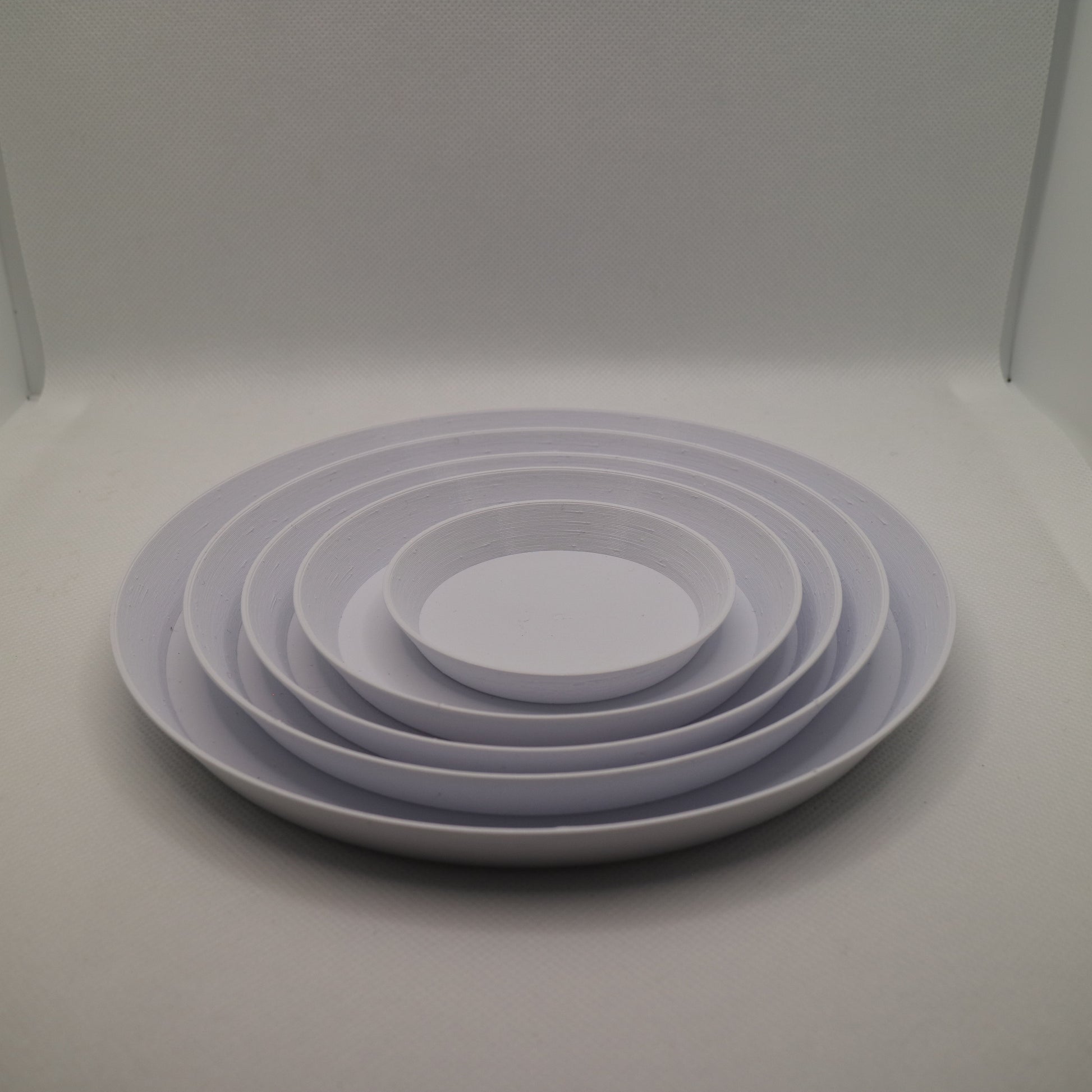Circular drainage trays (Set of 3) for plant pots, 12 Colours, Small-Large (50-240mm) Eco-friendly plastic - Gift - Present - 3D Printed