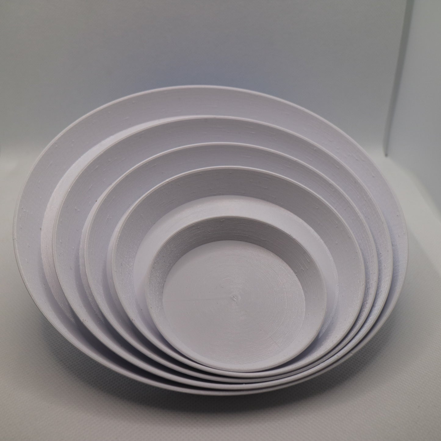 Circular drainage trays (Set of 3) for plant pots, 12 Colours, Small-Large (50-240mm) Eco-friendly plastic - Gift - Present - 3D Printed
