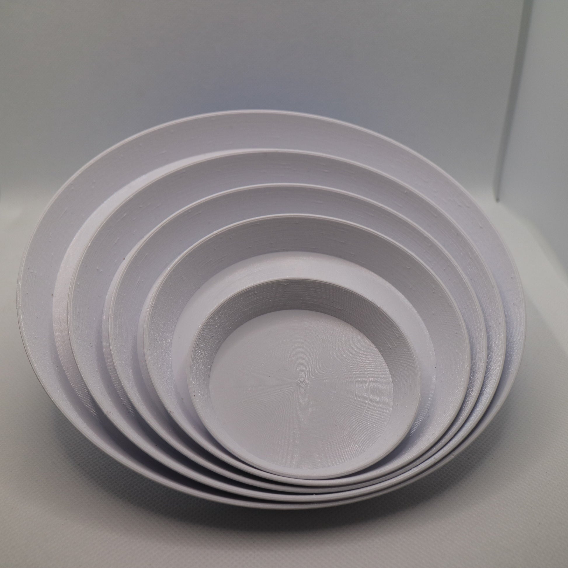 Circular drainage trays (Set of 3) for plant pots, 12 Colours, Small-Large (50-240mm) Eco-friendly plastic - Gift - Present - 3D Printed