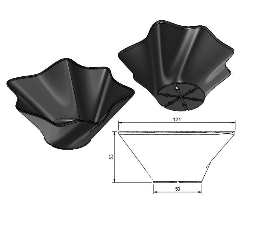 Organic shape Plant pot / planter - Artistic - Eco-friendly, sustainable, biodegradable plastic - Gift - Present - 3D Printed - 14 colours