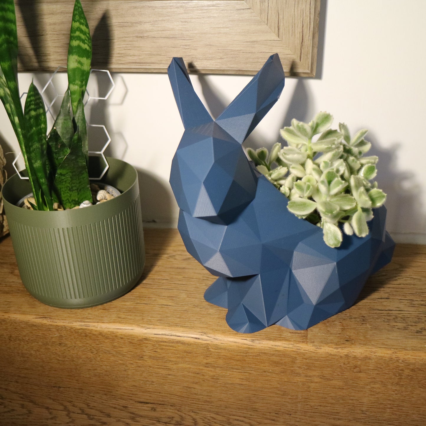 Large Rabbit Plant pot / Planter - Eco-friendly, sustainable, biodegradable plastic - Gift - Present - 3D Printed - 14 colours