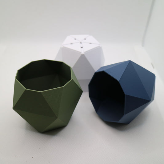 Geometric Plant pot / Planter - Pentagon-Triangle - Eco-friendly, sustainable, biodegradable plastic - Gift - Present - 3D Printed