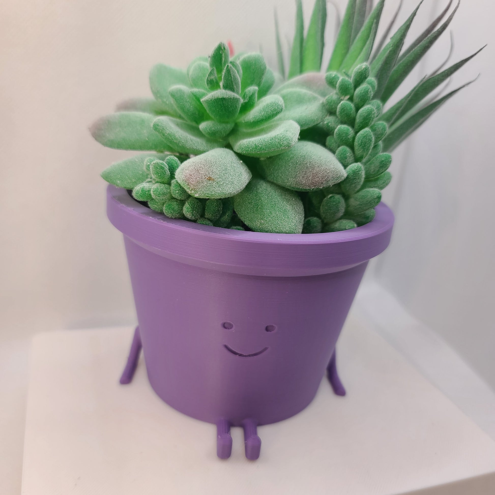 Happy sitting Plant Pot man - Eco-friendly, sustainable, biodegradable plastic - Gift - Present - 3D Printed - 12 colours