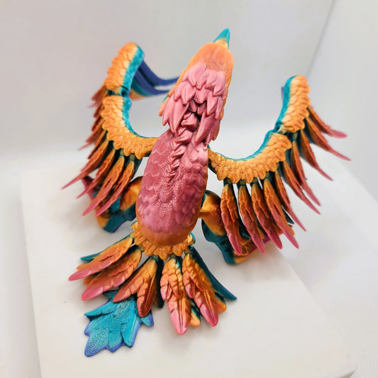 Flexible Phoenix toy - Articulated figurine - Sustainable bio-plastic - Gift - Present - 3D Printed - 14 colour options