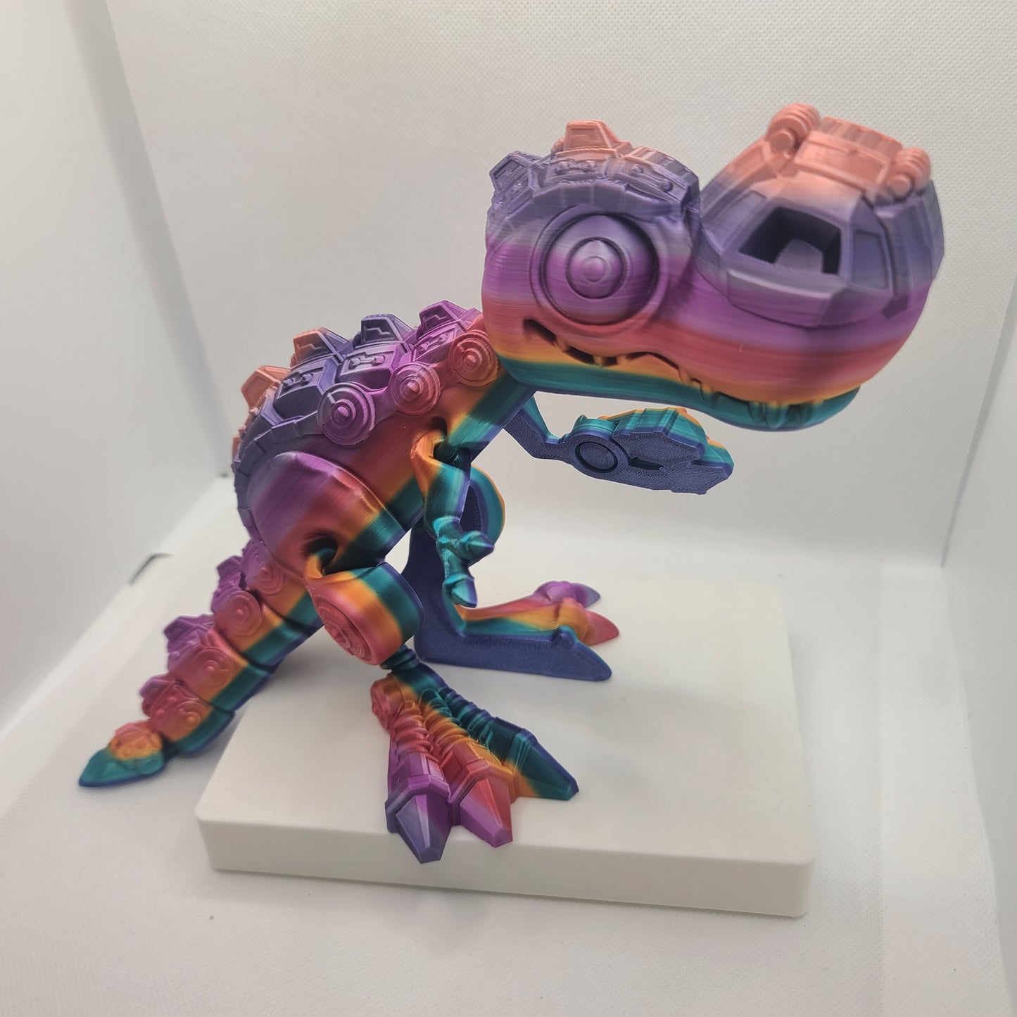 Flexible T-Rex toy - Articulated figurine - Sustainable bio-plastic - Gift - Present - 3D Printed - 14 colour options