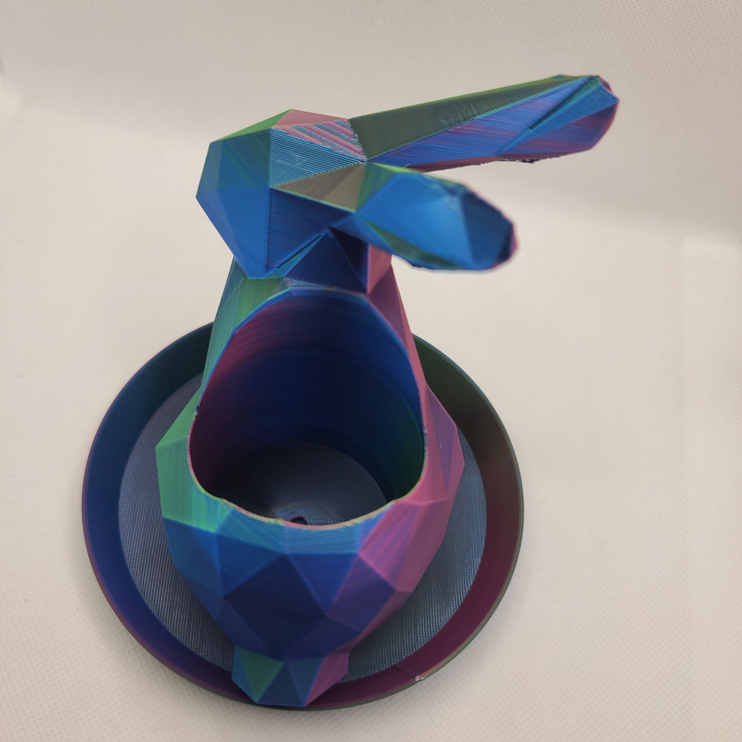 Rabbit Plant pot / Planter - Eco-friendly, sustainable, biodegradable plastic - Gift - Present - 3D Printed - 14 colours