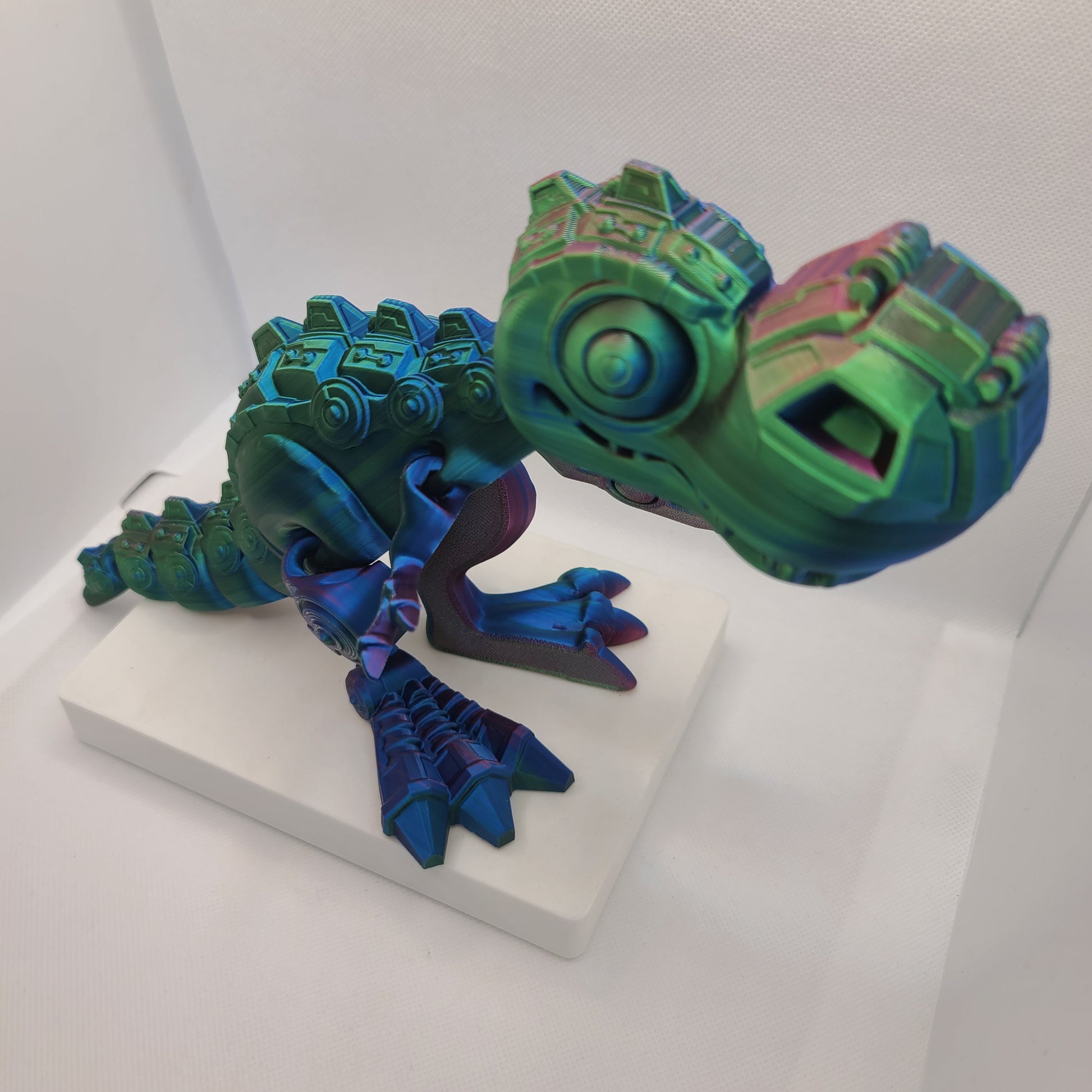 Flexible T-Rex toy - Articulated figurine - Sustainable bio-plastic - Gift - Present - 3D Printed - 14 colour options