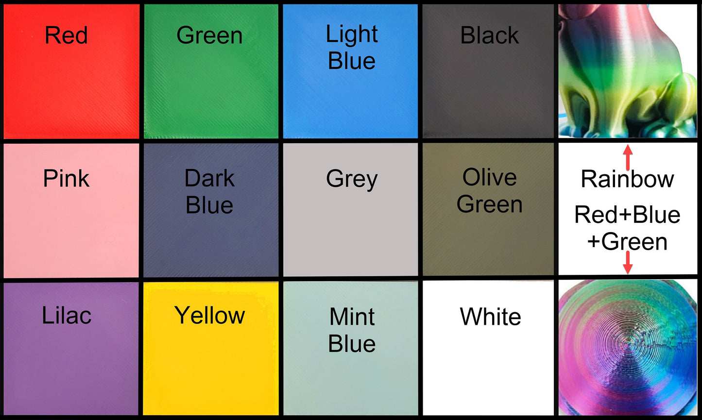 Flexible Rhino toy - Articulated figurine - Sustainable bio-plastic - Gift - Present - 3D Printed - 14 colour options