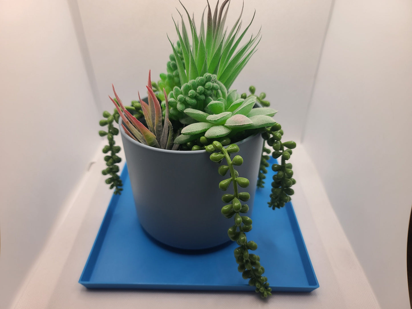 Square drainage trays (set of 3) for plant pots, 12 Colours, Small-Large (50-225mm) Eco-friendly plastic - Gift - Present - 3D Printed