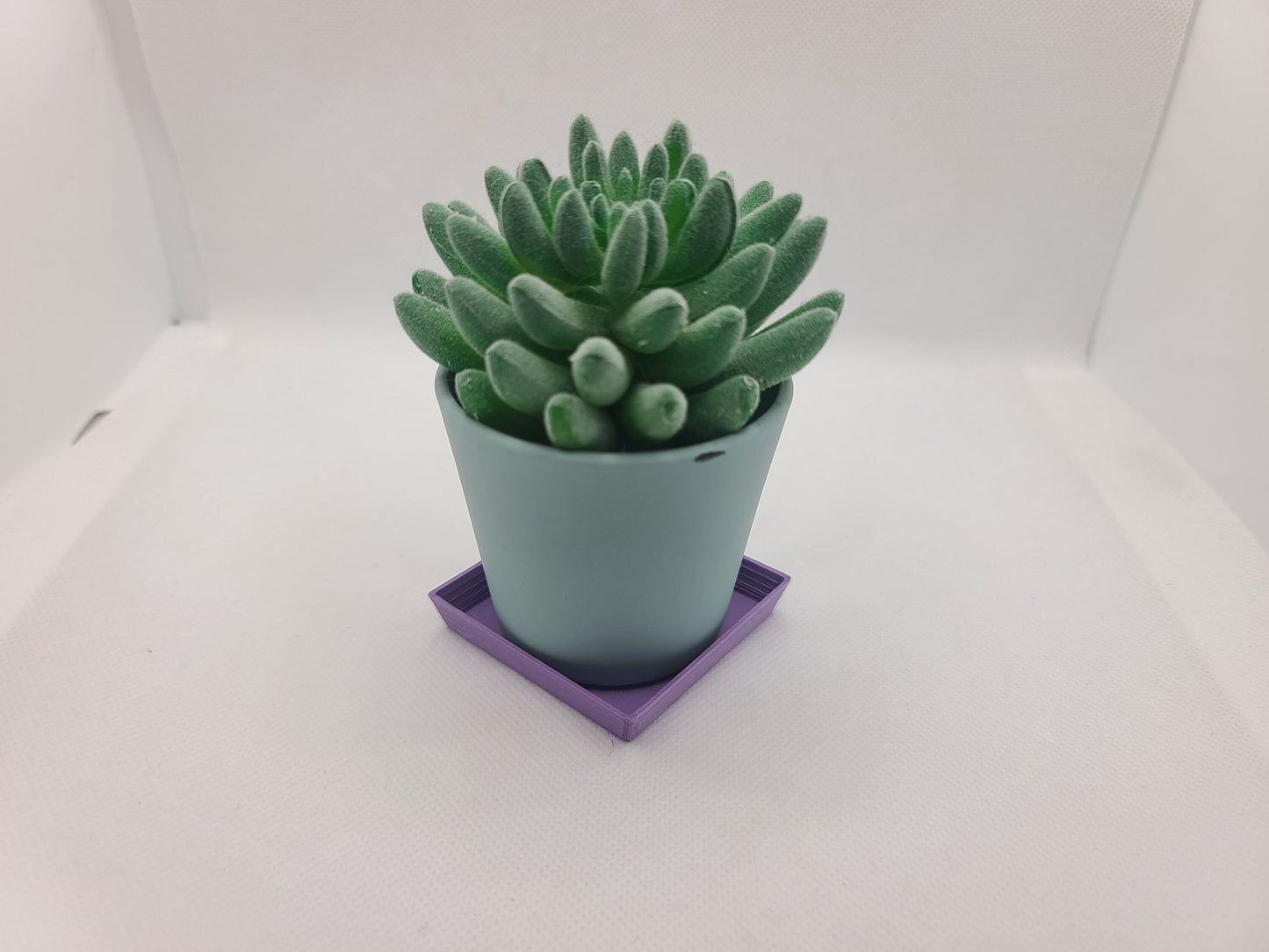 Square drainage trays (set of 3) for plant pots, 12 Colours, Small-Large (50-225mm) Eco-friendly plastic - Gift - Present - 3D Printed