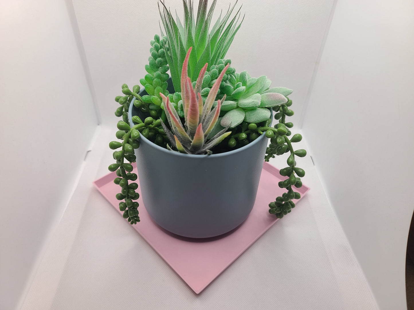 Square drainage trays (set of 3) for plant pots, 12 Colours, Small-Large (50-225mm) Eco-friendly plastic - Gift - Present - 3D Printed