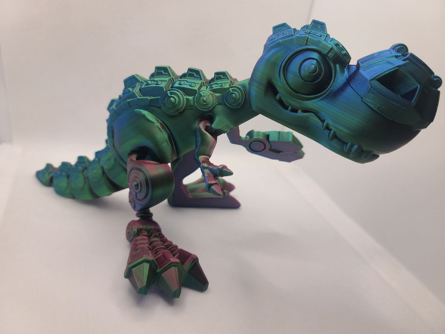 Flexible T-Rex toy - Articulated figurine - Sustainable bio-plastic - Gift - Present - 3D Printed - 14 colour options