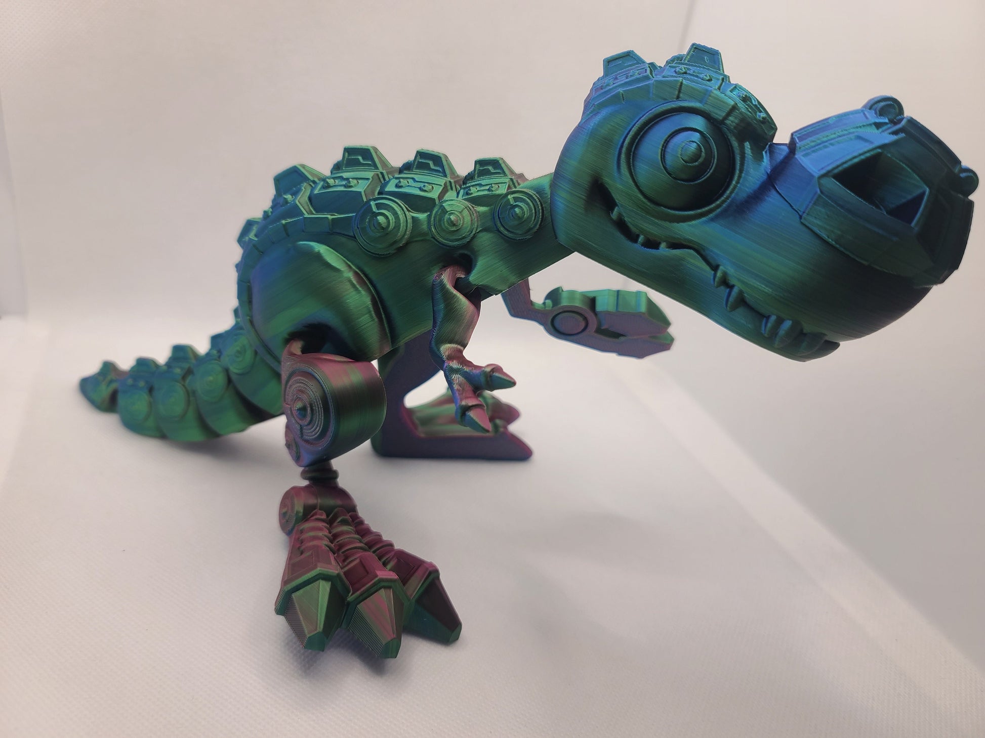 Flexible T-Rex toy - Articulated figurine - Sustainable bio-plastic - Gift - Present - 3D Printed - 14 colour options