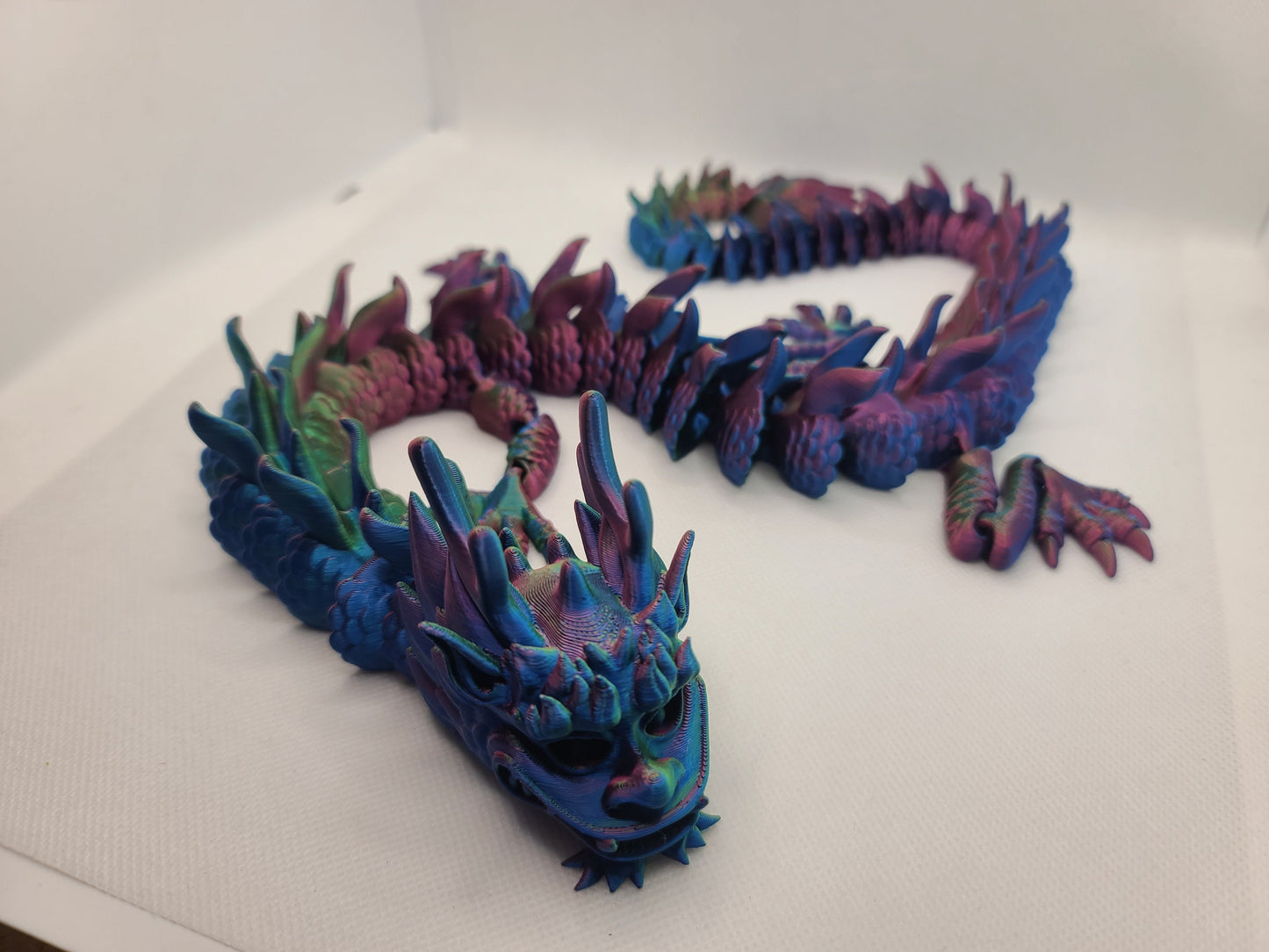Flexible Dragon toy - Articulated figurine - Sustainable bio-plastic - Gift - Present - 3D Printed - 14 colour options