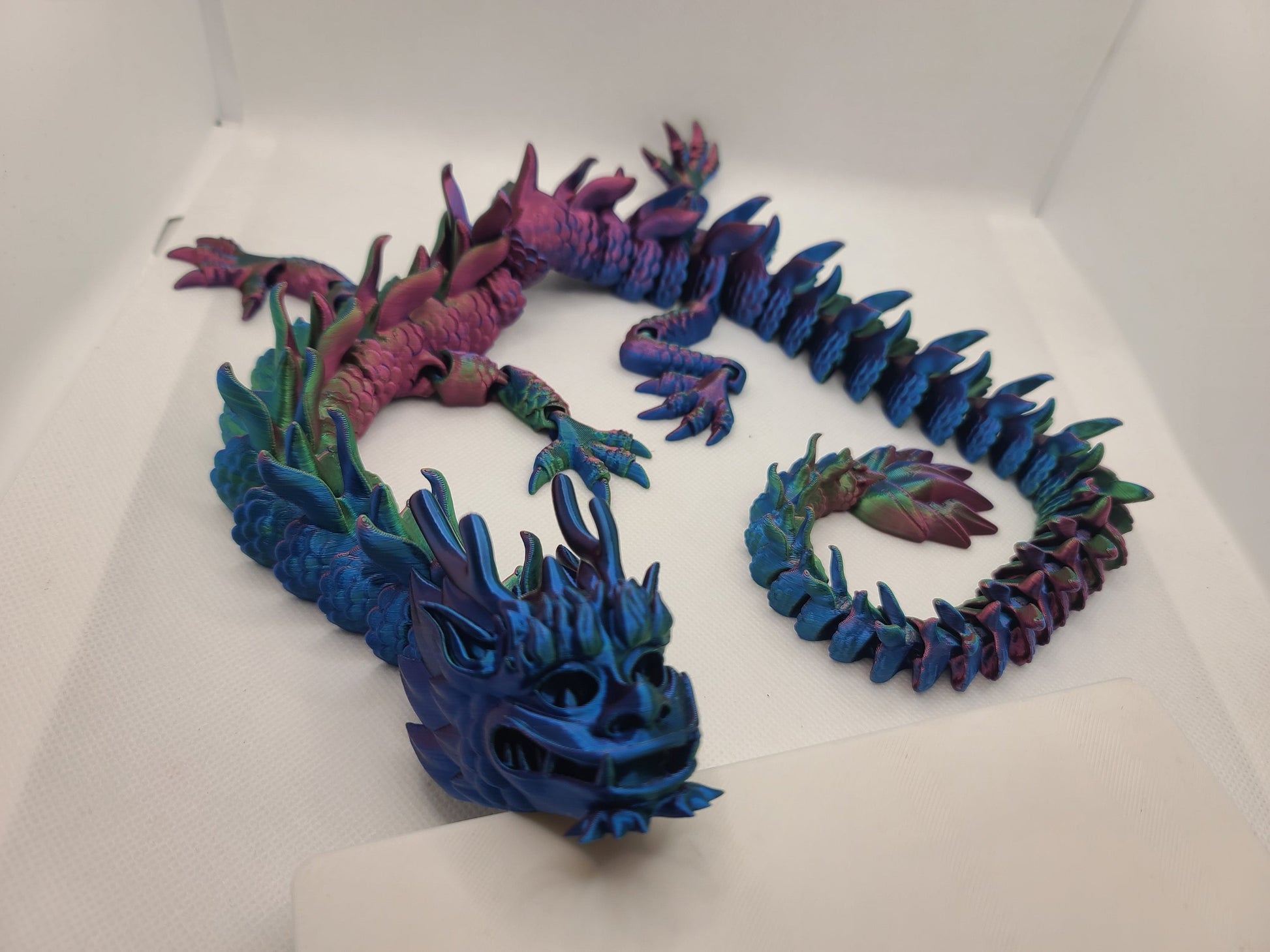 Flexible Dragon toy - Articulated figurine - Sustainable bio-plastic - Gift - Present - 3D Printed - 14 colour options