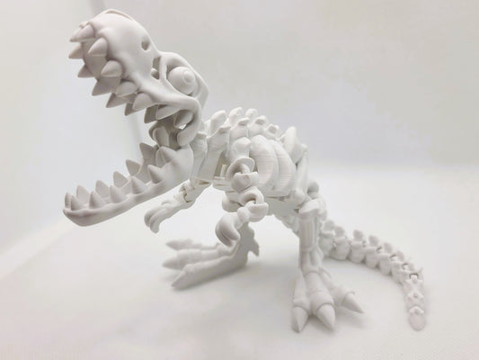 Flexible Skeleton T-Rex toy - Articulated figurine - Sustainable bio-plastic - Gift - Present - 3D Printed - 14 colour options