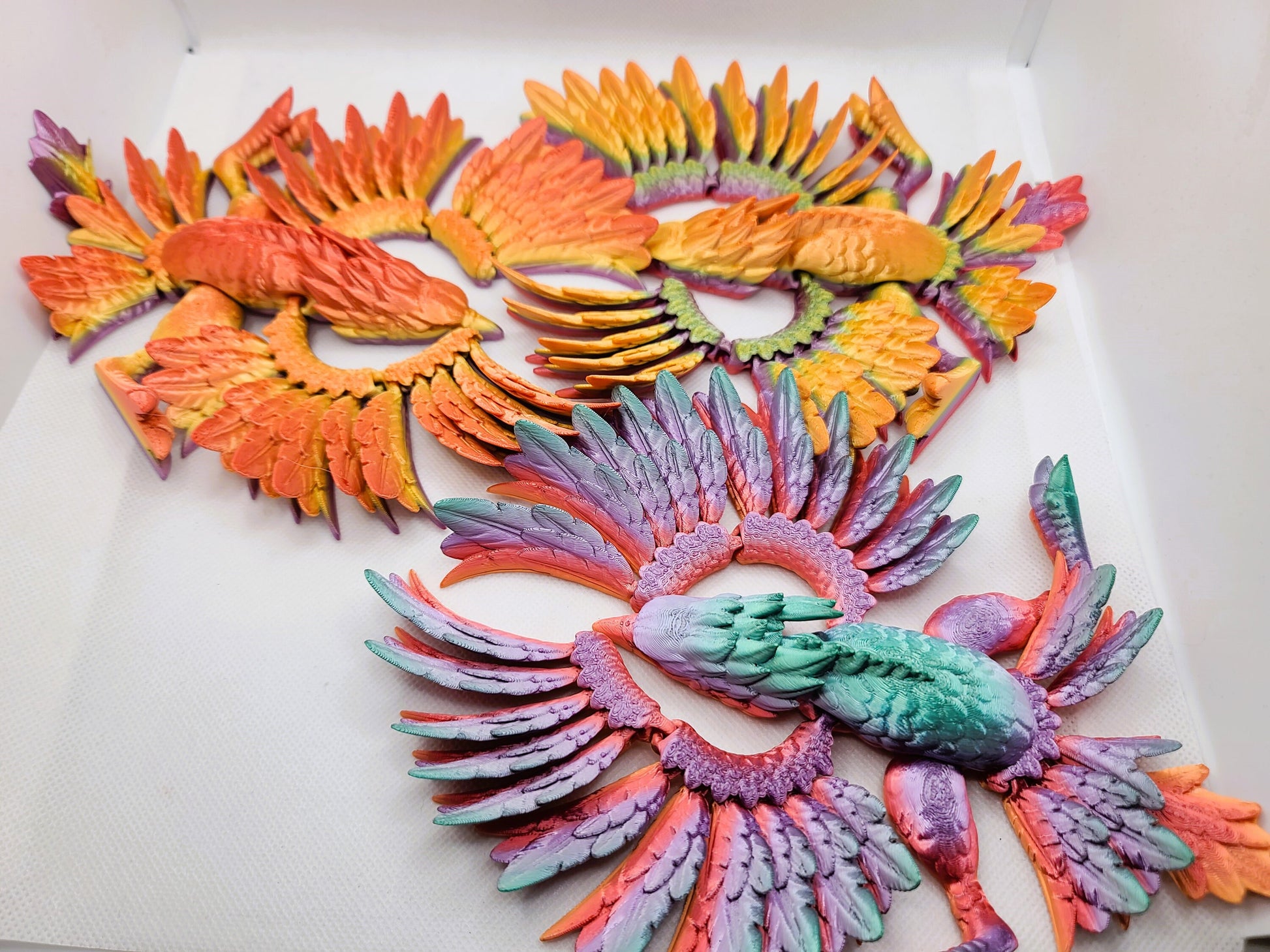 Flexible Phoenix toy - Articulated figurine - Sustainable bio-plastic - Gift - Present - 3D Printed - 14 colour options