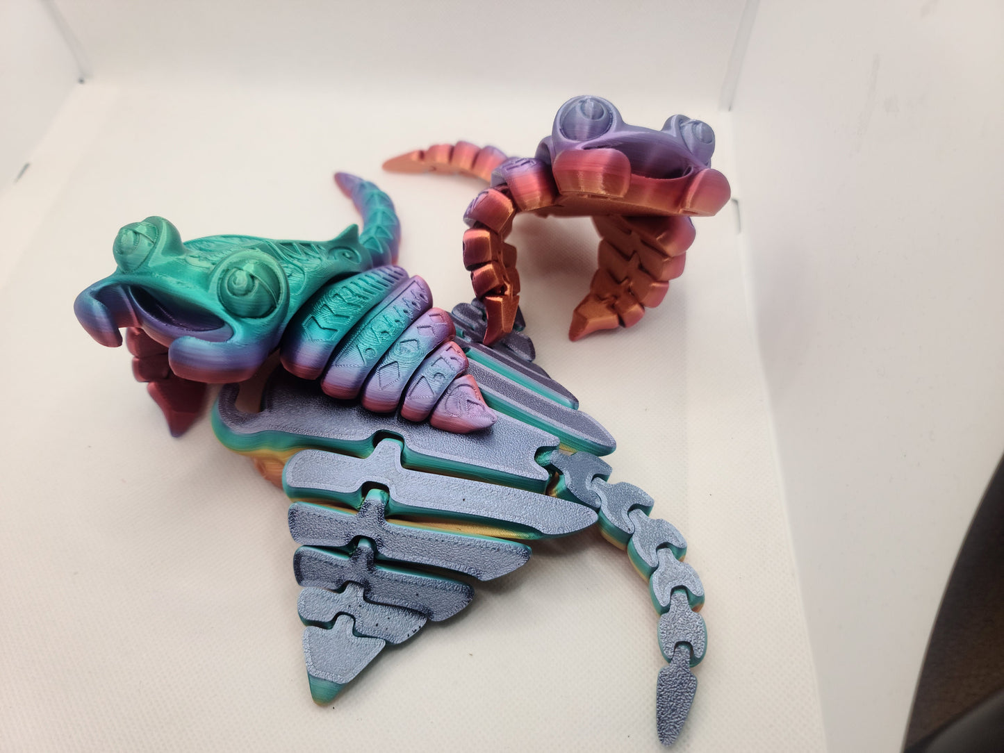 Flexible Manta Ray Toy - Articulated figurine - Sustainable bio-plastic - Gift - Present - 3D Printed - 14 colour options