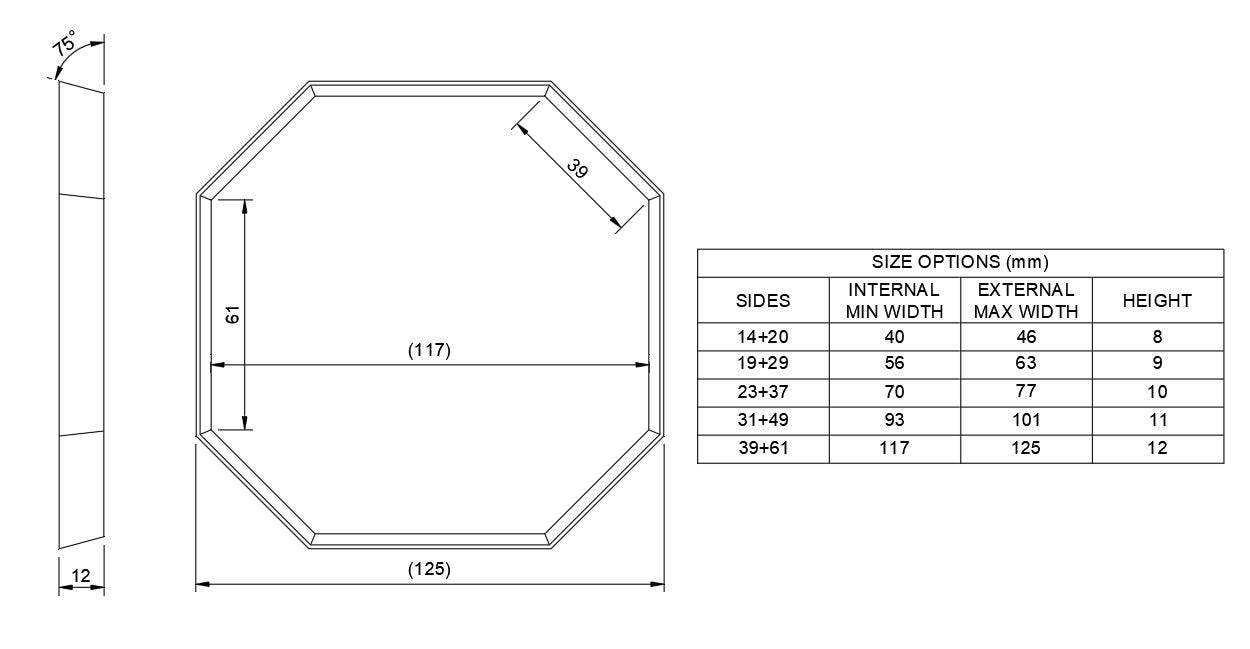 Octagonal / Tower Pot drainage tray for plant pots, 12 Colours, Small-Large, Eco-friendly plastic - Gift - Present - 3D Printed